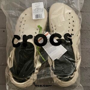 CROCS Off-White Clogs cream and black - Unisex NWT